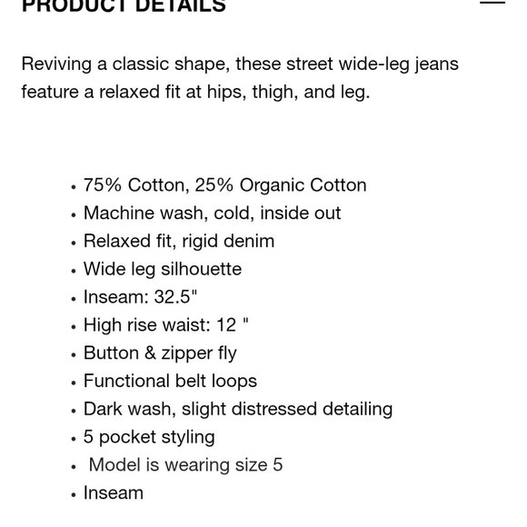 Garage Street Wide Leg Jeans -Destructed Black Size 01 (25) - Picture 5 of 13